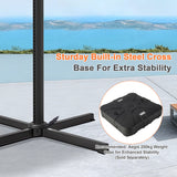 Patioslife Aegis Pro Cantilever Umbrella, Reinforced & Powder-Coated Aluminium Ribs and Pole for Garden & Patio