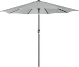 Patioslife Outdoor Market Breeze grey patio umbrella with crank handle and push button tilt for outdoor dining shade