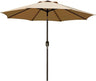 Patioslife Outdoor Market Breeze™ Patio Outdoor Umbrella with 8 Sturdy Ribs  Push Button Tilt and Crank