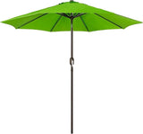 Patioslife Outdoor Market Breeze™ Patio Outdoor Umbrella with 8 Sturdy Ribs  Push Button Tilt and Crank