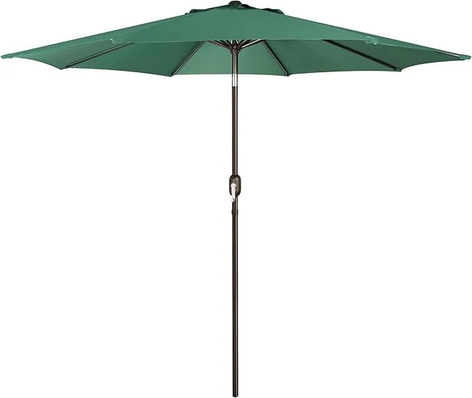 Patioslife Outdoor Market Breeze™ Patio Outdoor Umbrella with 8 Sturdy Ribs  Push Button Tilt and Crank