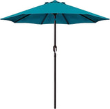 Patioslife Outdoor Market Breeze light blue patio umbrella with 8 sturdy ribs for summer deck and pool shade