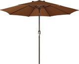 Patioslife Outdoor Market Breeze brown patio umbrella with 8 sturdy ribs and crank handle for backyard shade
