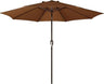 Patioslife Outdoor Market Breeze brown patio umbrella with 8 sturdy ribs and crank handle for backyard shade