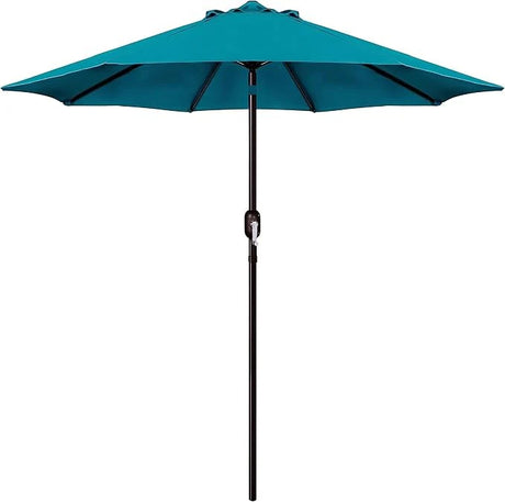Patioslife Outdoor Market Breeze cerulean patio umbrella with push button tilt for poolside and garden shade