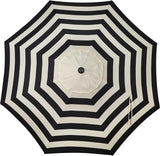 Top view of Patioslife Outdoor Market Breeze striped patio umbrella canopy for backyard, deck and garden shade