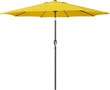 Patioslife Outdoor Market Breeze yellow patio umbrella with crank and tilt design for sunny deck and garden shade