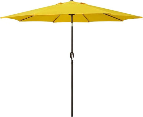 Patioslife Outdoor Market Breeze yellow patio umbrella with crank and tilt design for sunny deck and garden shade