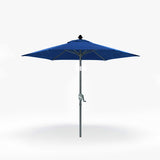 Patioslife 8ft navy blue patio umbrella with crank pole and wide shade canopy on a white background