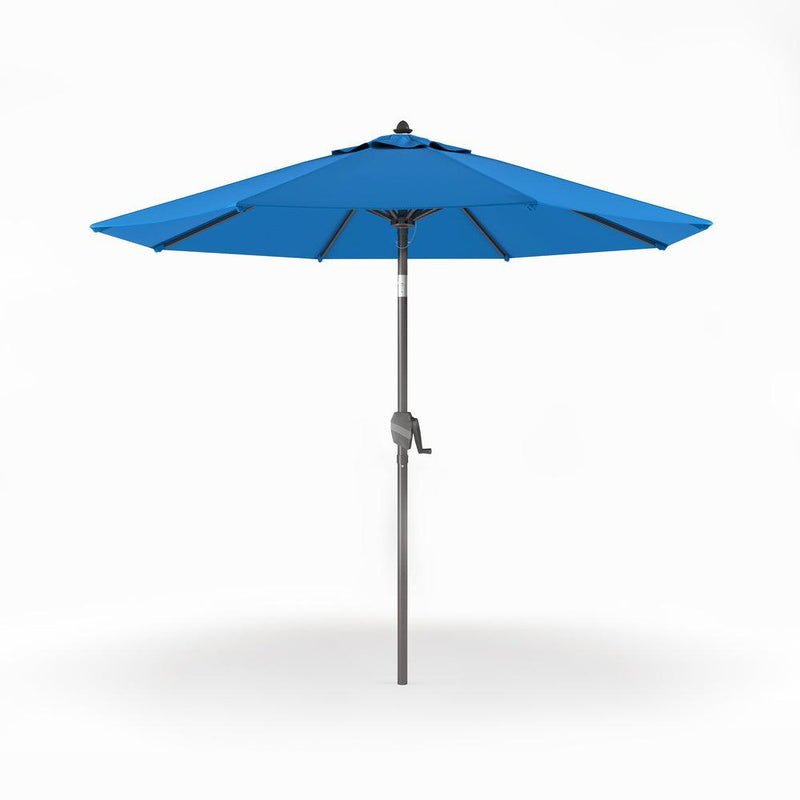 Patioslife 8ft navy blue patio umbrella with crank handle for backyard, deck or poolside shade