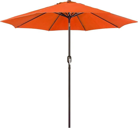 Patioslife Outdoor Market Breeze orange patio umbrella for bright backyard, garden and outdoor dining shade