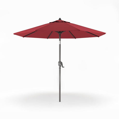 Patioslife 8ft red patio umbrella with crank handle and classic outdoor shade design