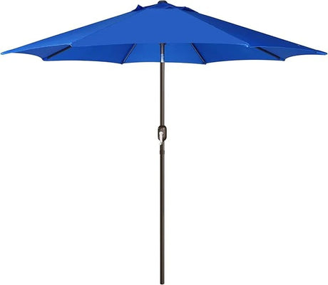 Patioslife Outdoor Market Breeze royal blue patio umbrella with push button tilt and crank for deck and garden shade