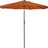 Patioslife Outdoor Market Breeze rust patio umbrella with 8 sturdy ribs for backyard dining and outdoor shade