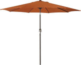 Patioslife Outdoor Market Breeze rust patio umbrella with 8 sturdy ribs for backyard dining and outdoor shade