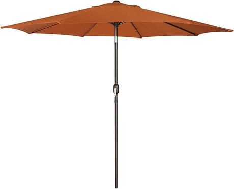 Patioslife Outdoor Market Breeze rust patio umbrella with 8 sturdy ribs for backyard dining and outdoor shade