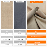 Patioslife Aegis Premium Cantilever Umbrella with LED Strip Lights, Fibreglass Ribs, Powder-Coated Aluminium Pole & Protective Cover — Luxury Garden & Patio Shade